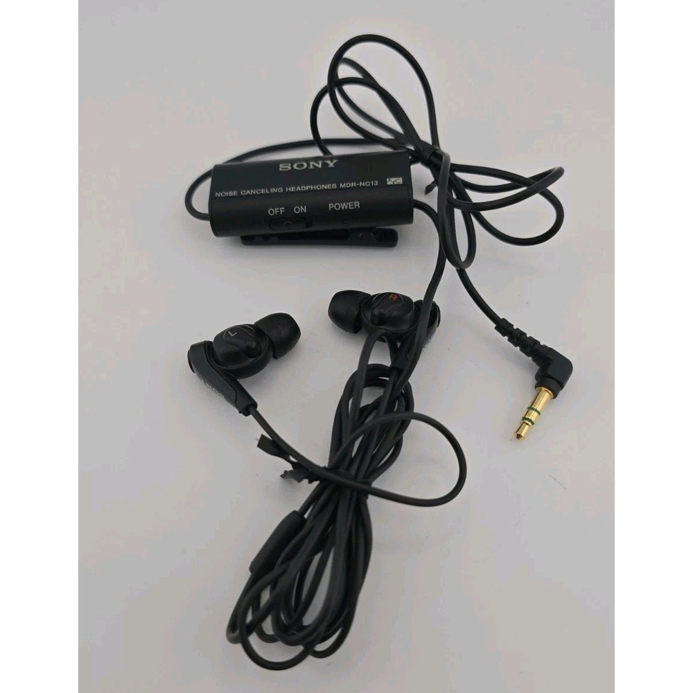 Sony MDR-NC13 In-Ear Only Noise Cancelling Headphones Earphones - Black